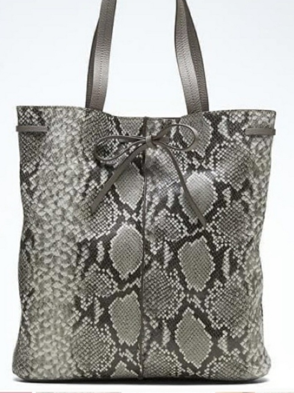 Banana Republic Italian Leather Portfolio Drawstring Tote